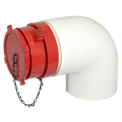 DHF 6" PVC Female Dry Hydrant Adapter W/ Plug & Elbow