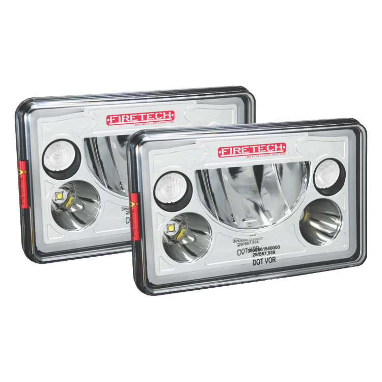 Firetech 4" X 6" LED Headlights