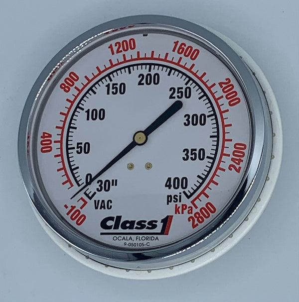 4.5" Class 1 Fire Service Pressure Gauges; Dual Read PSI/KPA