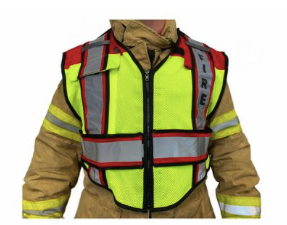 Fire Public Safety Vest, Ultra Bright Red