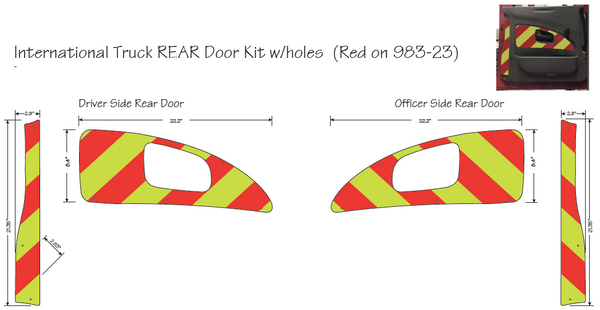 Inside Door Chevron Panel Kit for Commercial Chassis