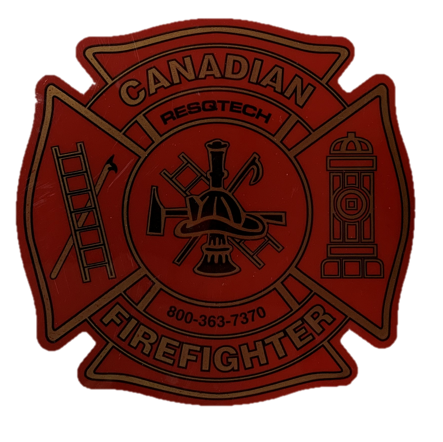 "Canadian Firefighter" Window Decal