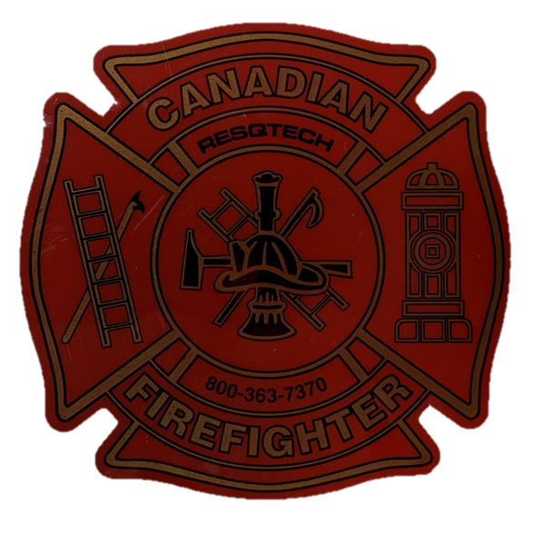 "Canadian Firefighter" Window Decal